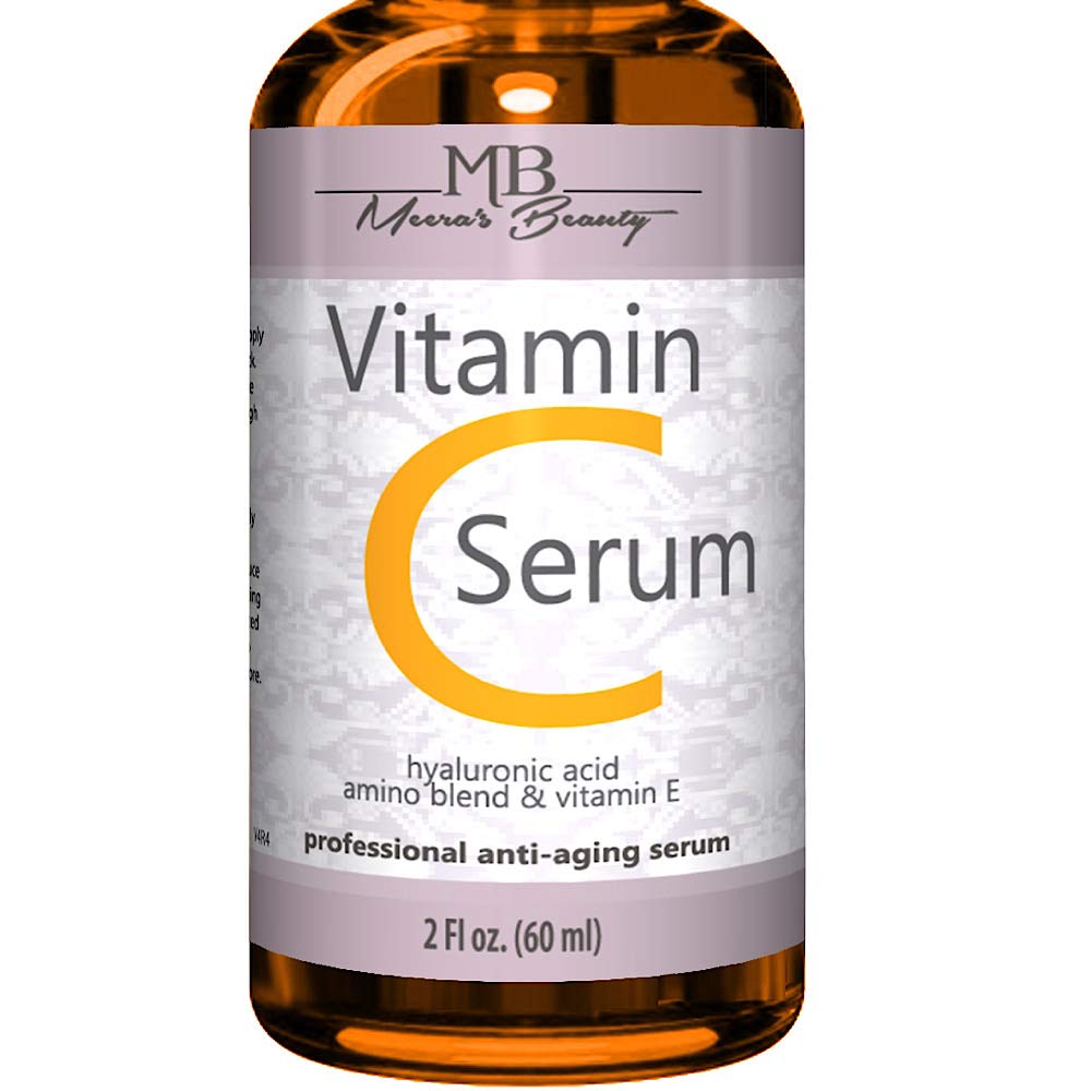 DOUBLE SIZED (2 oz) PURE VITAMIN C SERUM FOR FACE With Hyaluronic Acid - Anti Wrinkle, Anti Aging, Dark Circles, Age Spots, Vitamin C, Pore Cleanser - dailyvitalstore