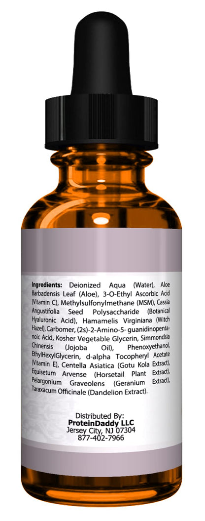 DOUBLE SIZED (2 oz) PURE VITAMIN C SERUM FOR FACE With Hyaluronic Acid - Anti Wrinkle, Anti Aging, Dark Circles, Age Spots, Vitamin C, Pore Cleanser - dailyvitalstore