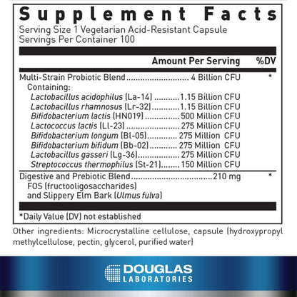 Douglas Laboratories | Multi-Probiotic 4 Billion | Support for Gastrointestinal and Immune Health* | 100 Capsules - dailyvitalstore