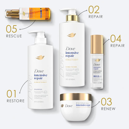 Dove Hair Intensive Repair 10in1 Serum Mask for Damaged Hair with Bio-Protein Care Technology and Amino Serum 9.2 fl oz - dailyvitalstore