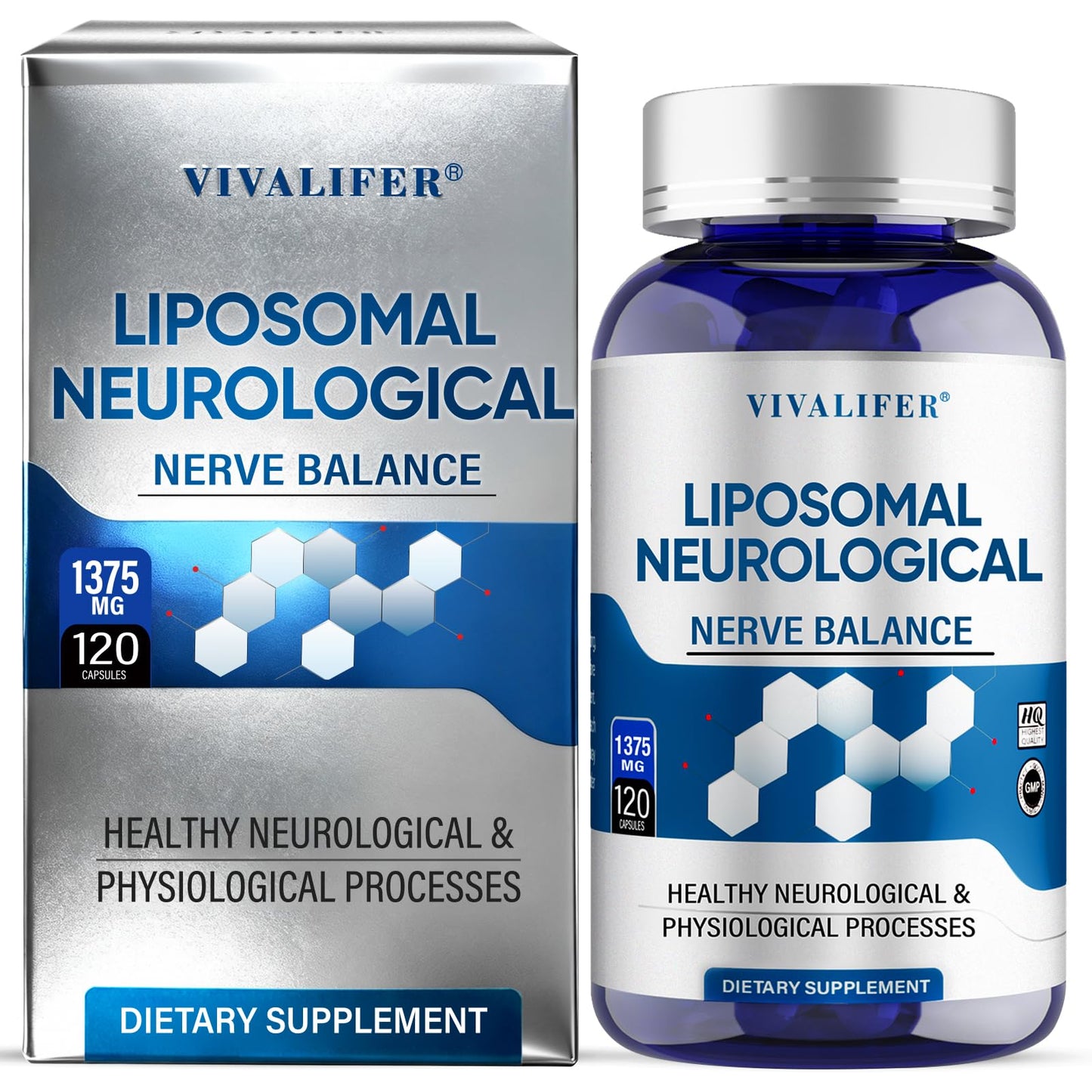 DQQI Migraine Relief Supplement | 120 Capsules Liposomal Neurological Health Formula with Magnesium Glycinate, Riboflavin (Vitamin B2) & Feverfew | Daily Brain Function - dailyvitalstore