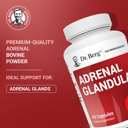 Dr. Berg Adrenal Glandular - Hormone Balance Formula That Supports Healthy Adrenal Function - Adrenal Support Supplement - 60 Capsules - dailyvitalstore