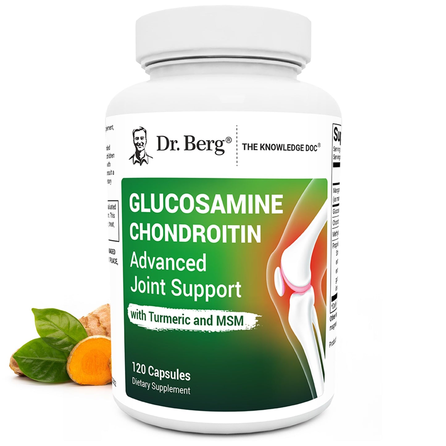 Dr. Berg Glucosamine Chondroitin MSM Turmeric & Boswellia - Advanced Joint Support Supplement with 1500 mg Glucosamine Sulfate - Includes 120 Capsules - dailyvitalstore
