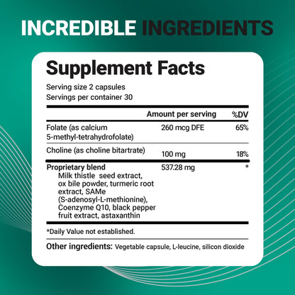 Dr. Berg Liver Cleanse Detox Capsules w/Unique Blend of Milk Thistle, Ox Bile & Folate - Liver Supplement Includes Turmeric, Black Pepper & Choline - 60 Capsules - dailyvitalstore