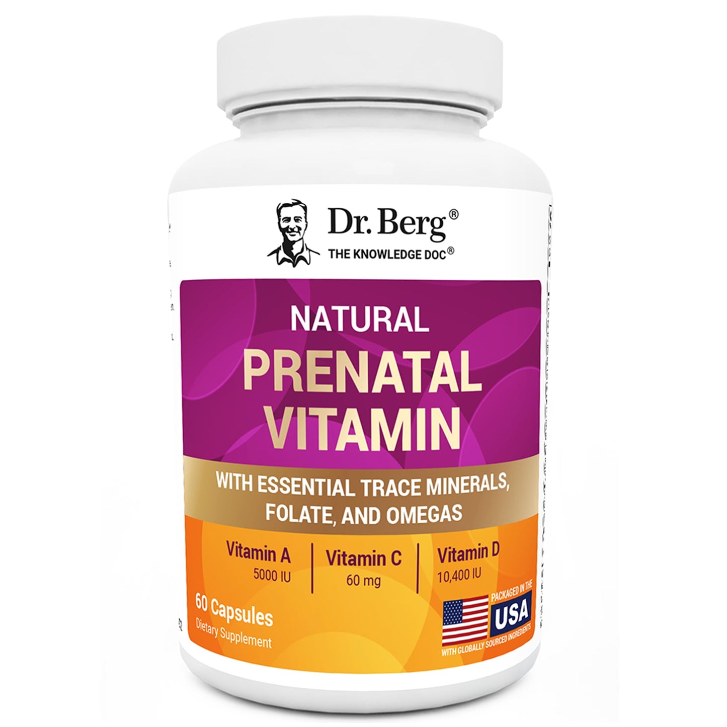 Dr. Berg Natural Prenatal Vitamins for Women (Pregnant & Nursing) - Prenatal Vitamins with Folate, Vitamins, Minerals, Omegas, &11 Powerful Superfoods - Womens Prenatal Multivitamin - 60 Capsules - dailyvitalstore