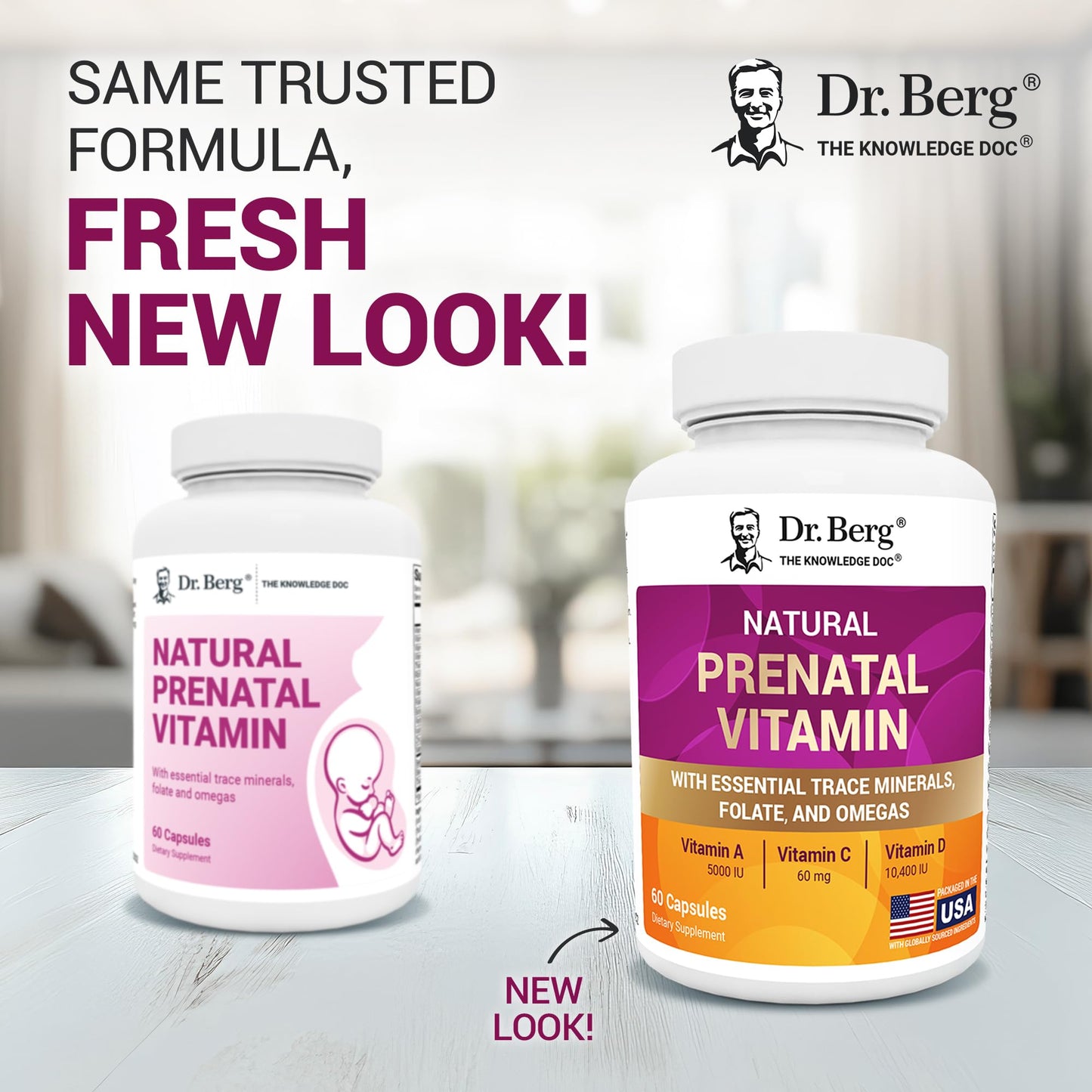 Dr. Berg Natural Prenatal Vitamins for Women (Pregnant & Nursing) - Prenatal Vitamins with Folate, Vitamins, Minerals, Omegas, &11 Powerful Superfoods - Womens Prenatal Multivitamin - 60 Capsules - dailyvitalstore