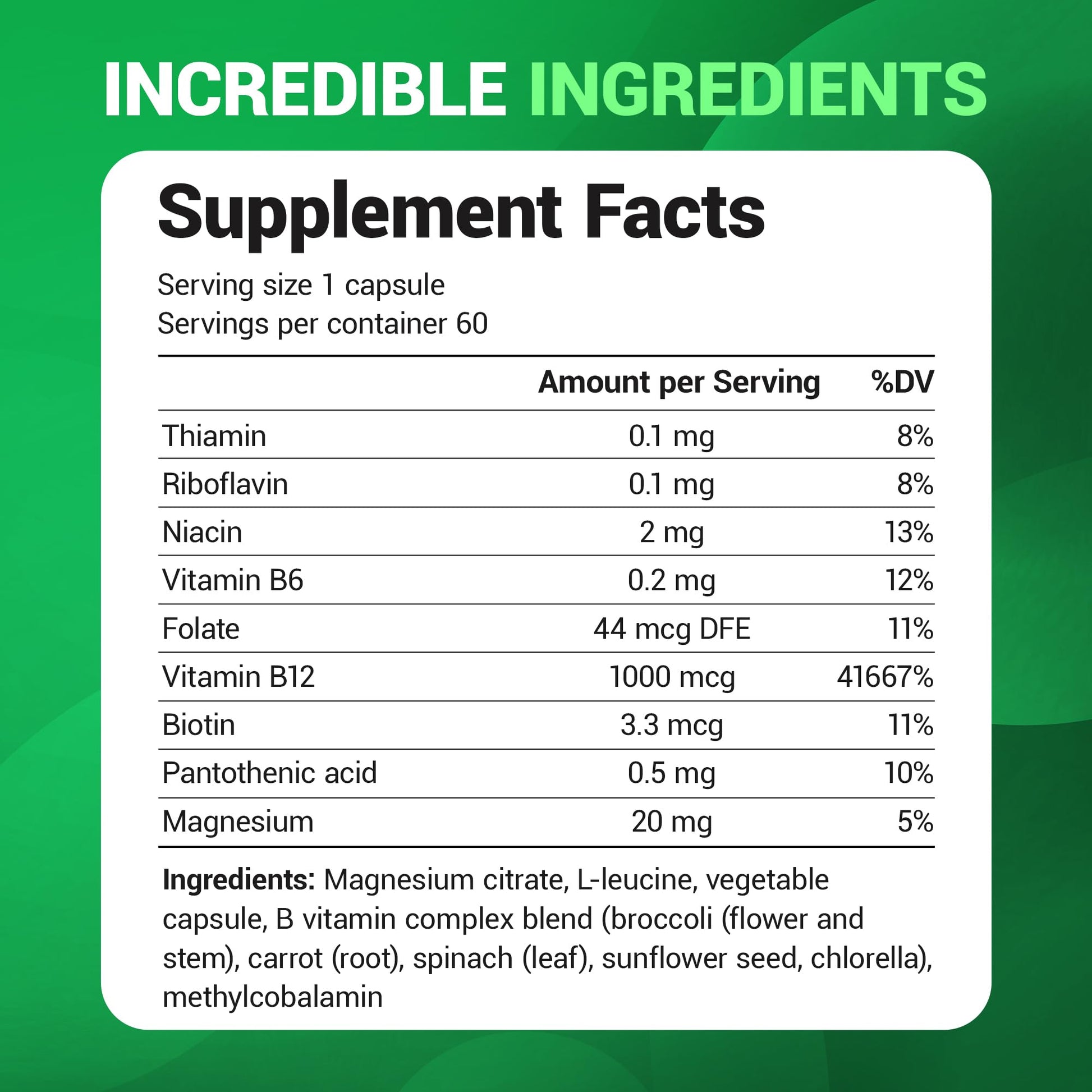 Dr. Berg Natural Vitamin B12 1000 mcg with B Complex Blend - Methylcobalamin B12 for Energy, Nerve Health, and Cognitive Function* - Methylated B12 with Folate - 60 Capsules (2-Month Supply) - dailyvitalstore