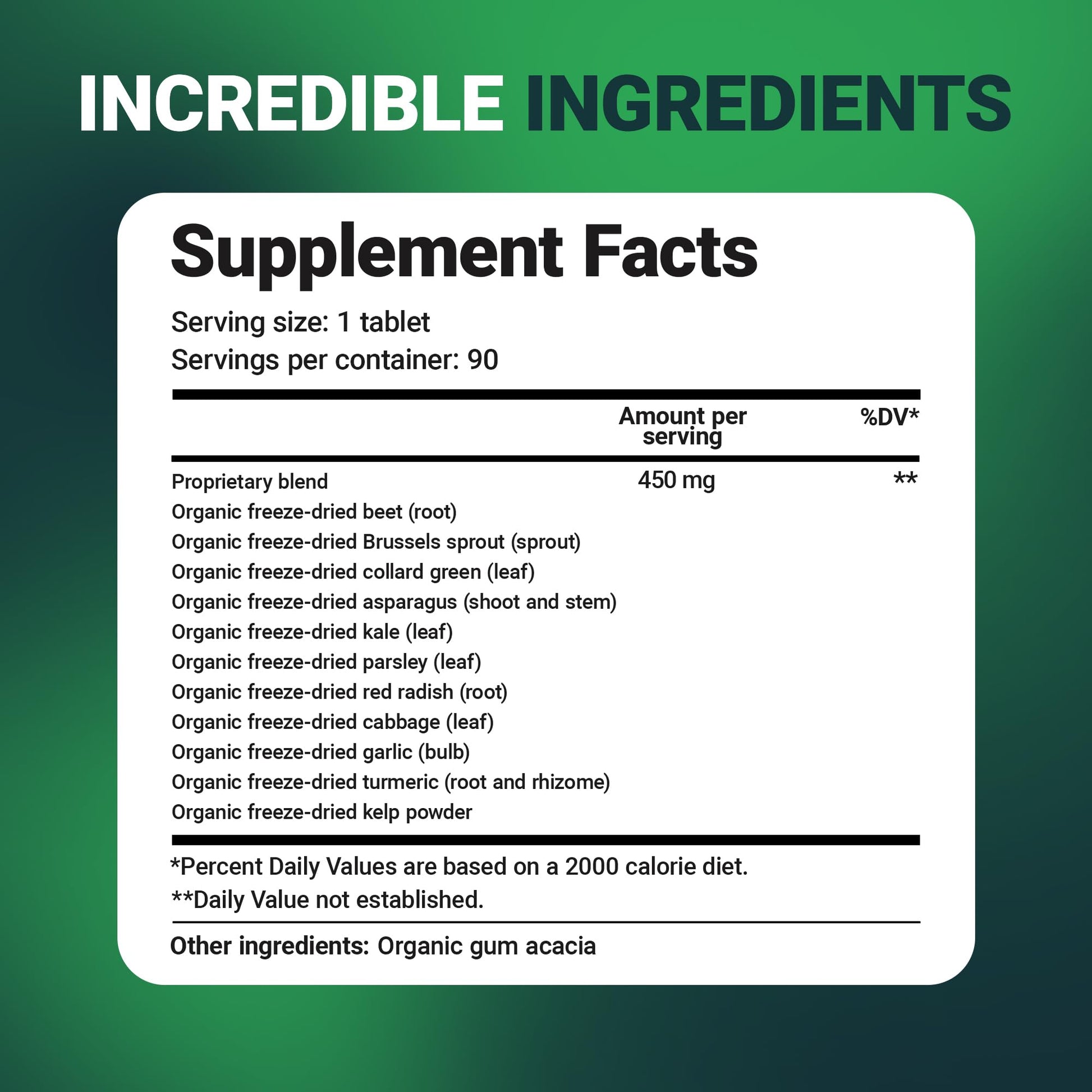 Dr. Berg's Greens Superfood Cruciferous Vegetable Tablets - Vegetable Supplements for Adults w/ 11 Phytonutrient Super Greens - Energy, Immune System & Liver Veggie Tablets - 90 Tablet - dailyvitalstore
