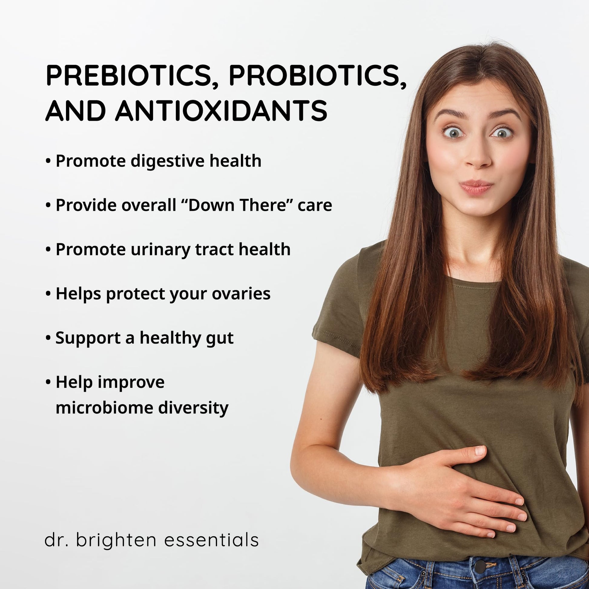 Dr. Brighten Women’s Probiotic - Probiotics, Prebiotics with Antioxidants & Sunfiber for Healthy Hormones, Balanced Female Microbiome, Ovaries and Immune Health - 60 Capsules - dailyvitalstore