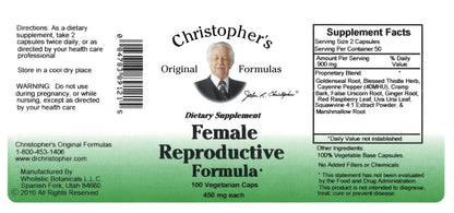 Dr. Christopher’s Female Health Bundle | Female Reproductive, Hormonal Changease & Wheat Germ Oil | 3-Bottle Herbal Support Pack | 100 Veg Capsules Each | USDA Organic Dietary Supplements - dailyvitalstore