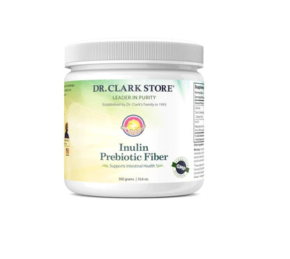 Dr. Clark Inulin Powder (FOS) – Prebiotic Soluble Fiber for Gut Health, 300g – Supports Digestive Health & Regularity - dailyvitalstore