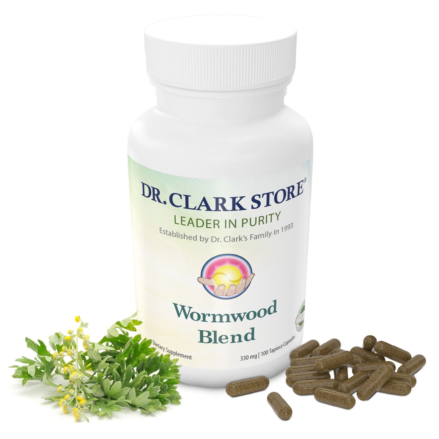 Dr Clark Superblend Wormwood Capsules - Vegetarian 330 mg, 100 Capsules - Wormwood Herb Without Artificial Preservatives, Wormwood Combination with Quassia - dailyvitalstore