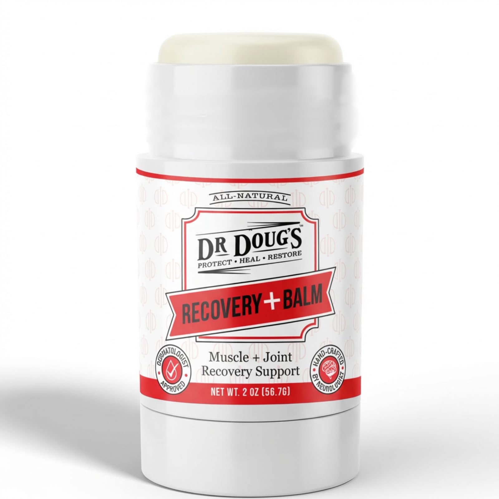 Dr. Doug's Recovery Balm – Organic Arnica & Magnesium Topical Rub – Soothing Support Lotion for Active Muscles, Joints, & Skin – Dermatologist Approved, Handmade in USA, Organic 2 oz Twist-Up Stick - dailyvitalstore