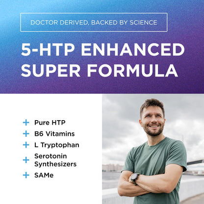 DR. EMIL NUTRITION 200 MG 5-HTP Plus with SAM-e to Maintain Normal Healthy Sleep and Create a Sense of Wellbeing - 5HTP Supplement with Vitamin - dailyvitalstore