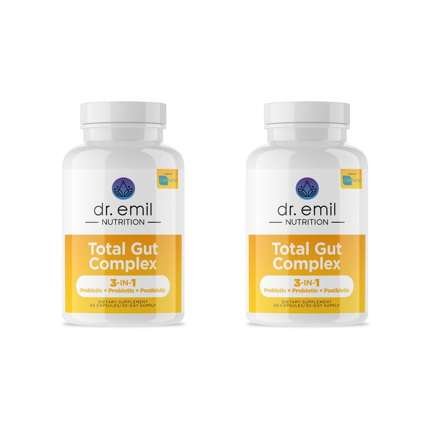 DR. EMIL NUTRITION Women & Men Total Gut Health Complex | Prebiotic + Probiotic + Postbiotic Gut Health Supplements - dailyvitalstore