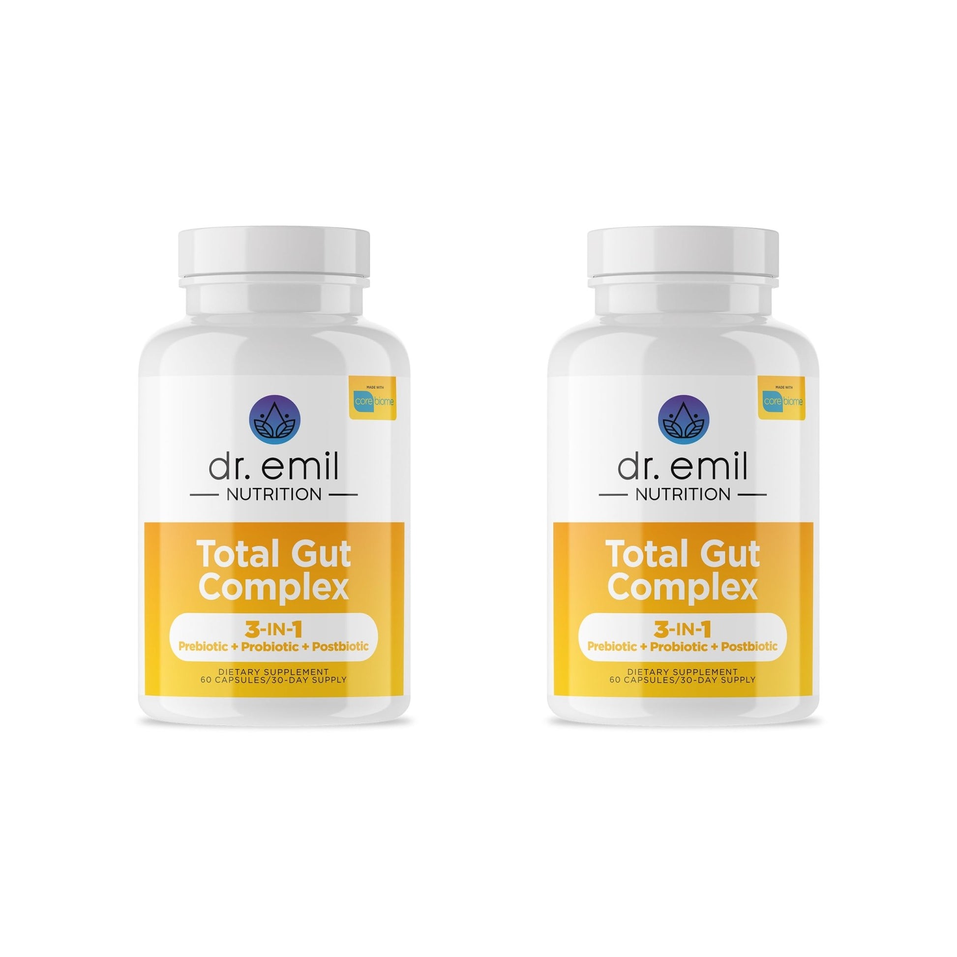 DR. EMIL NUTRITION Women & Men Total Gut Health Complex | Prebiotic + Probiotic + Postbiotic Gut Health Supplements - dailyvitalstore