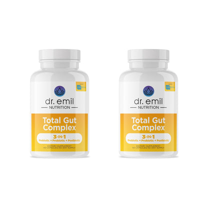 DR. EMIL NUTRITION Women & Men Total Gut Health Complex | Prebiotic + Probiotic + Postbiotic Gut Health Supplements - dailyvitalstore