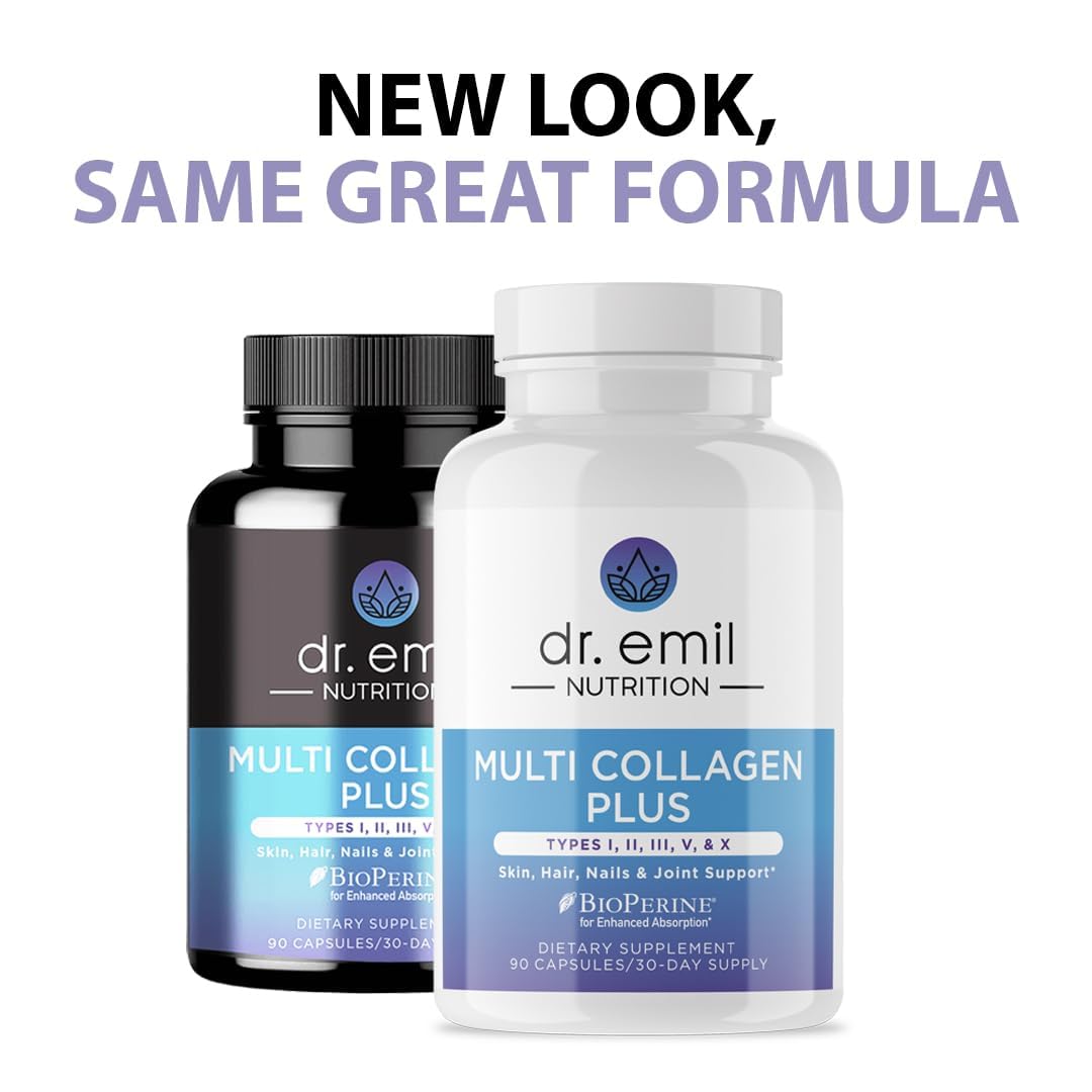 DR. EMIL NUTRITION Women's Multi Collagen Pills | Collagen Supplements | Support Hair, Skin, Nails & Joints | Hydrolyzed Collagen Supplements - dailyvitalstore