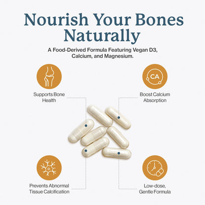 Dr. Fuhrman Osteo Bone Health Supplement | Wholefood Supplement for Women & Men | Vitamin for Bone Density | Organic Vitamin D3, Calcium, Magnesium & K2 | Natural Ingredients | 120 Caps - dailyvitalstore