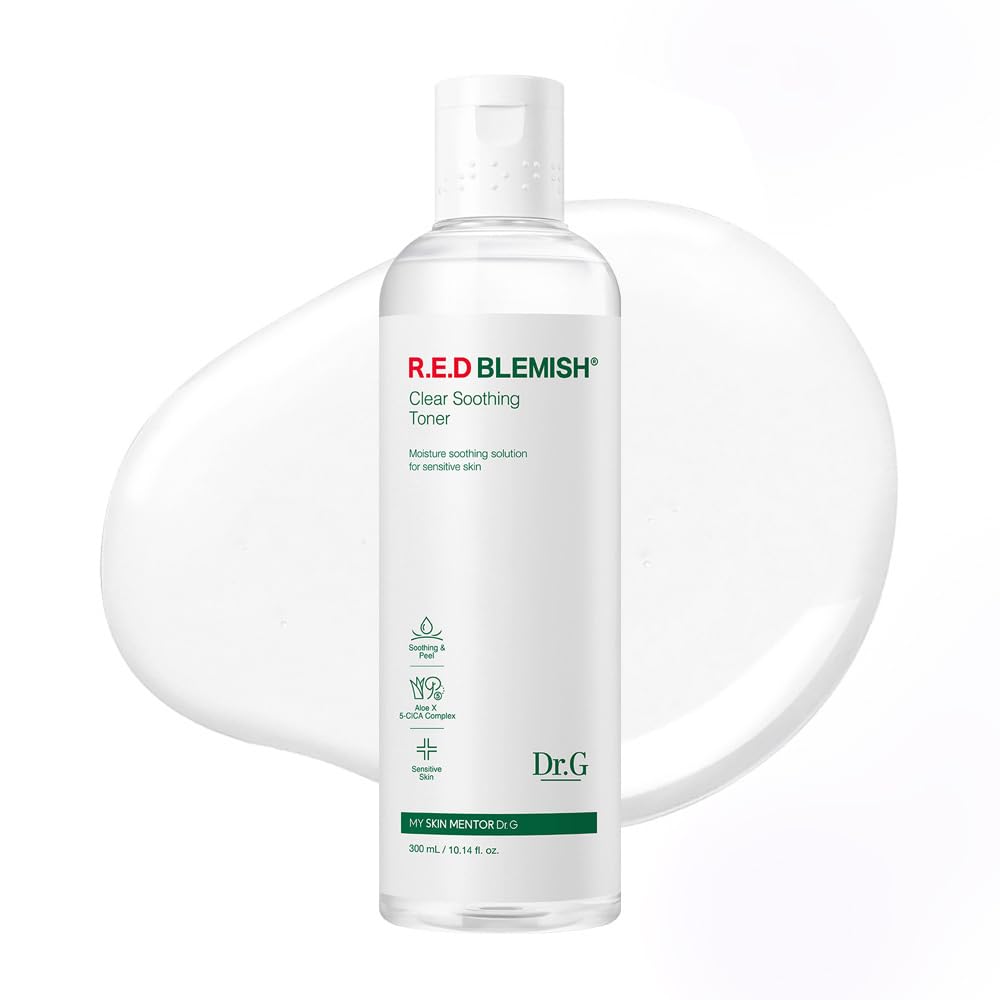 Dr. G R.E.D. Blemish Clear Soothing Toner - Korean Soothing Toner for Glowing Skin - Soothes Irritation Clear Skin - Mild Exfoliant - dailyvitalstore