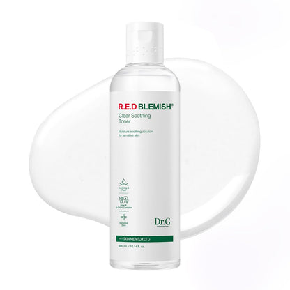 Dr. G R.E.D. Blemish Clear Soothing Toner - Korean Soothing Toner for Glowing Skin - Soothes Irritation Clear Skin - Mild Exfoliant - dailyvitalstore