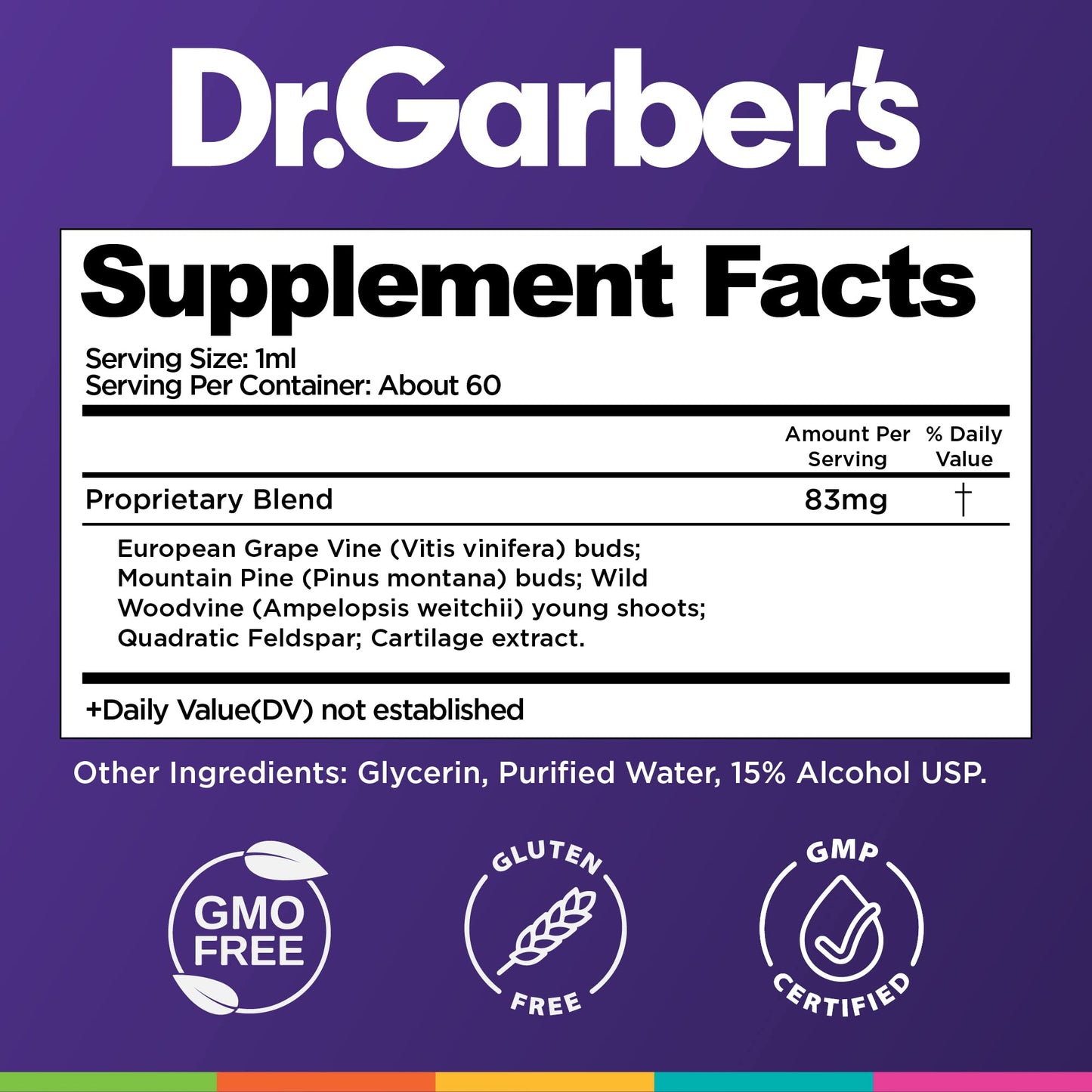 Dr. Garber's Natural Solutions Joint Health Oral Drops - Gemmotherapy Liquid Supplement for Healthy Joint Support & Function, Joint Repair, and Improved Mobility & Flexibility - 60ml - dailyvitalstore