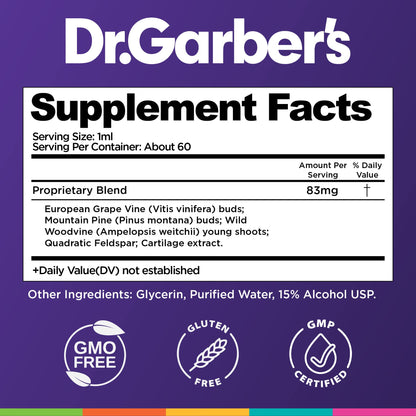 Dr. Garber's Natural Solutions Joint Health Oral Drops - Gemmotherapy Liquid Supplement for Healthy Joint Support & Function, Joint Repair, and Improved Mobility & Flexibility - 60ml - dailyvitalstore