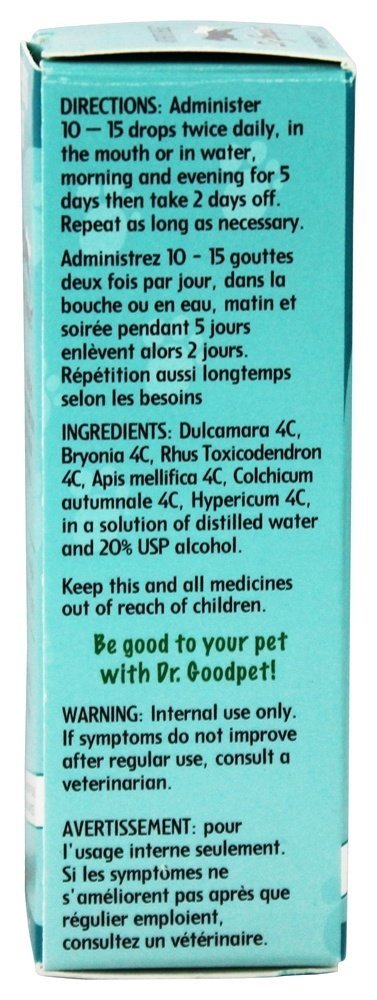 Dr. Goodpet Arthritis Relief Drops for Pets - Gentle Homeopathic Formula for Joint Stiffness & Mobility Support in Dogs & Cats - 1 oz Dropper Bottle - dailyvitalstore