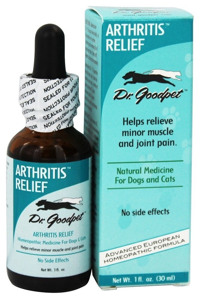 Dr. Goodpet Arthritis Relief Drops for Pets - Gentle Homeopathic Formula for Joint Stiffness & Mobility Support in Dogs & Cats - 1 oz Dropper Bottle - dailyvitalstore