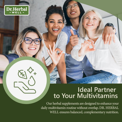 DR. HERBAL WELL UTFREX Clinically Proven Urinary Tract UTI Health Supplement Natural Support Cleanse Flush Protect (No Probiotics & D-Mannose) – 60 Capsules - dailyvitalstore