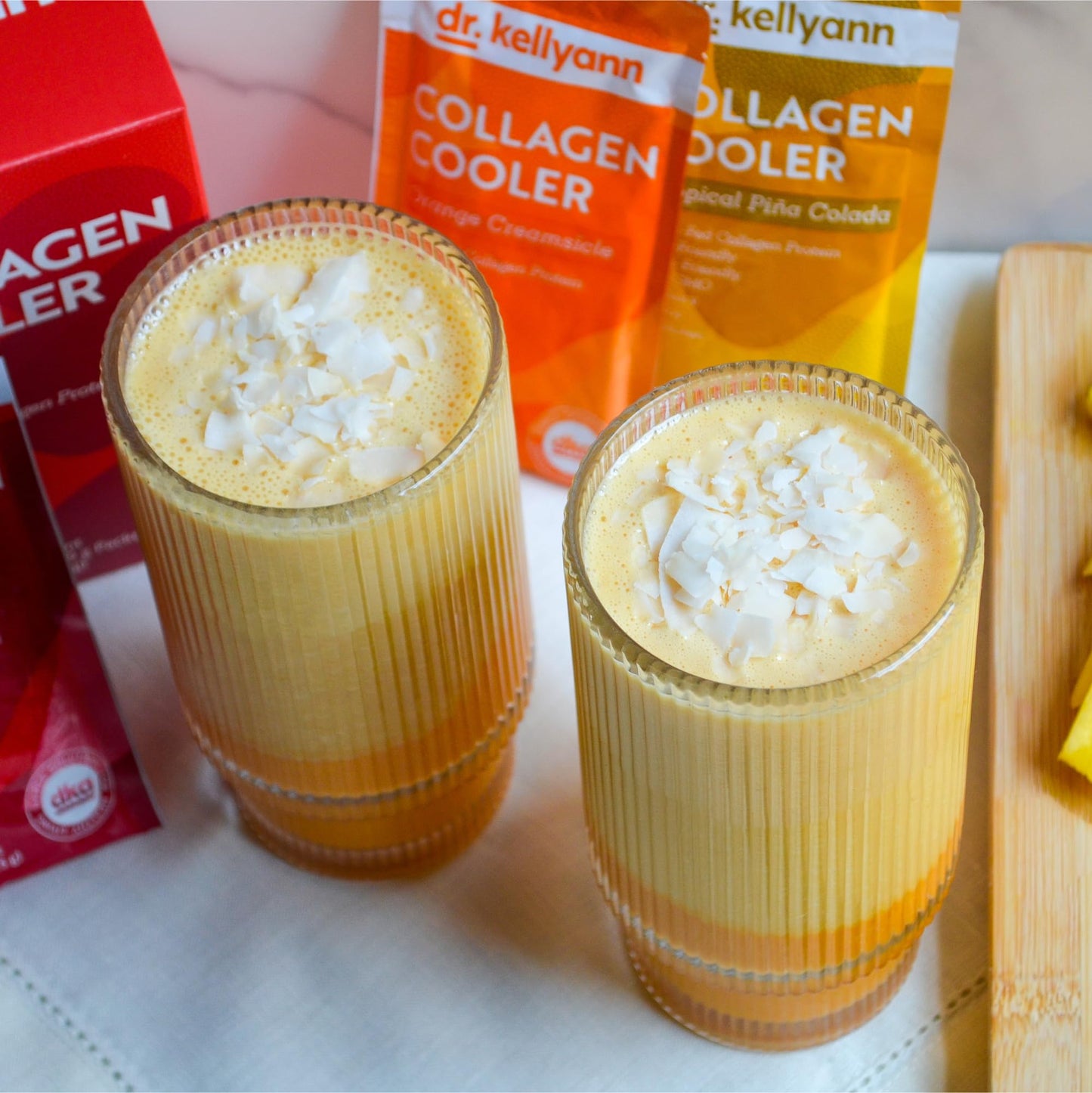 Dr. Kellyann Collagen Cooler – Tropical Pina Colada | 15g Grass-Fed Collagen Protein per Serving | Keto & Paleo Friendly, - dailyvitalstore
