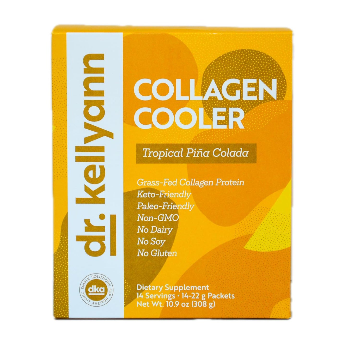 Dr. Kellyann Collagen Cooler – Tropical Pina Colada | 15g Grass-Fed Collagen Protein per Serving | Keto & Paleo Friendly, - dailyvitalstore