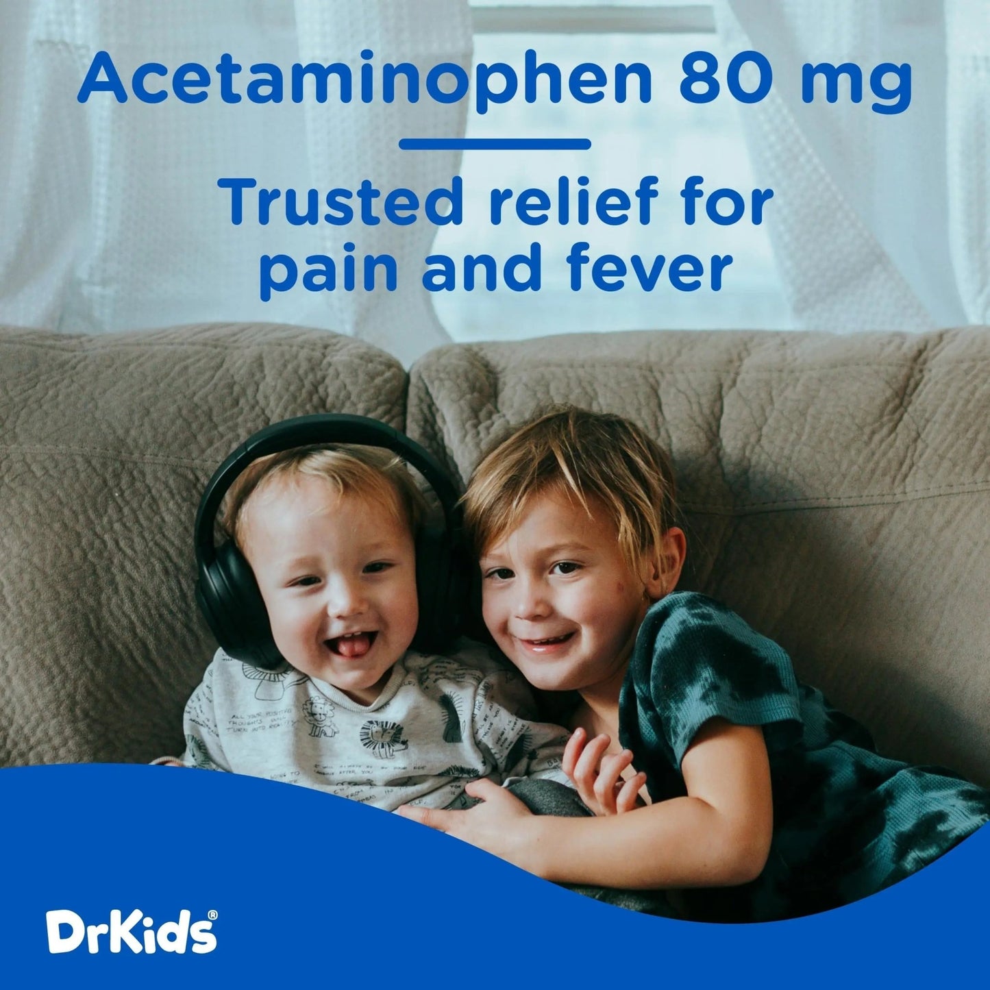 Dr. Kids Children’s Pain and Fever Chewable Gels – Pain Relief and Fever Reducer for Kids Ages 2–11, 80 mg Chewable Acetaminophen for Headache, Sore Throat, Cold & Flu, Pineapple Flavor, 26 Count - dailyvitalstore