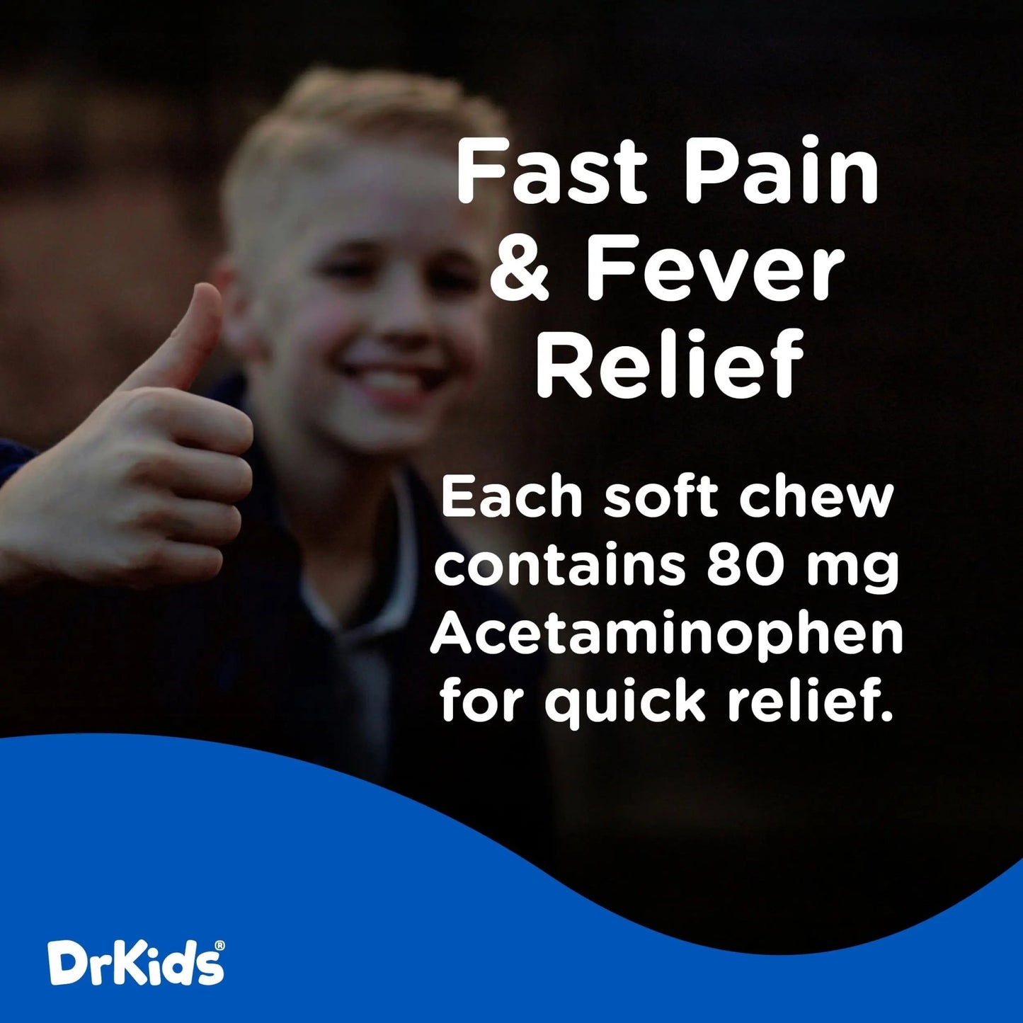 Dr. Kids Children’s Pain and Fever Gummy Bite - Chewable Acetaminophen for Kids Ages 2-11, Pre-Measured Soft Chews for Headache, Sore Throat, Cold and Flu, Orange Vanilla Flavor, 24 Count - dailyvitalstore