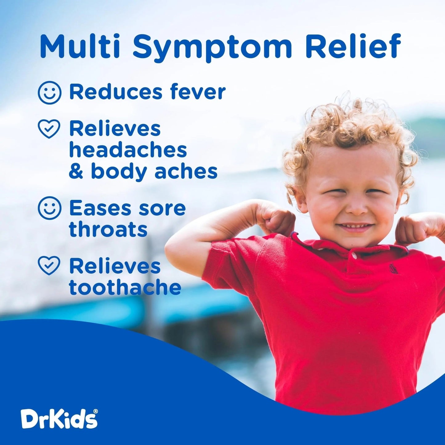 Dr. Kids Children’s Pain and Fever Medicine - Acetaminophen for Kids Ages 2-11, Pre-Measured Single-Use Vials for Headache, Sore Throat, Cold and Flu, Cherry Flavor, 30 Count - dailyvitalstore