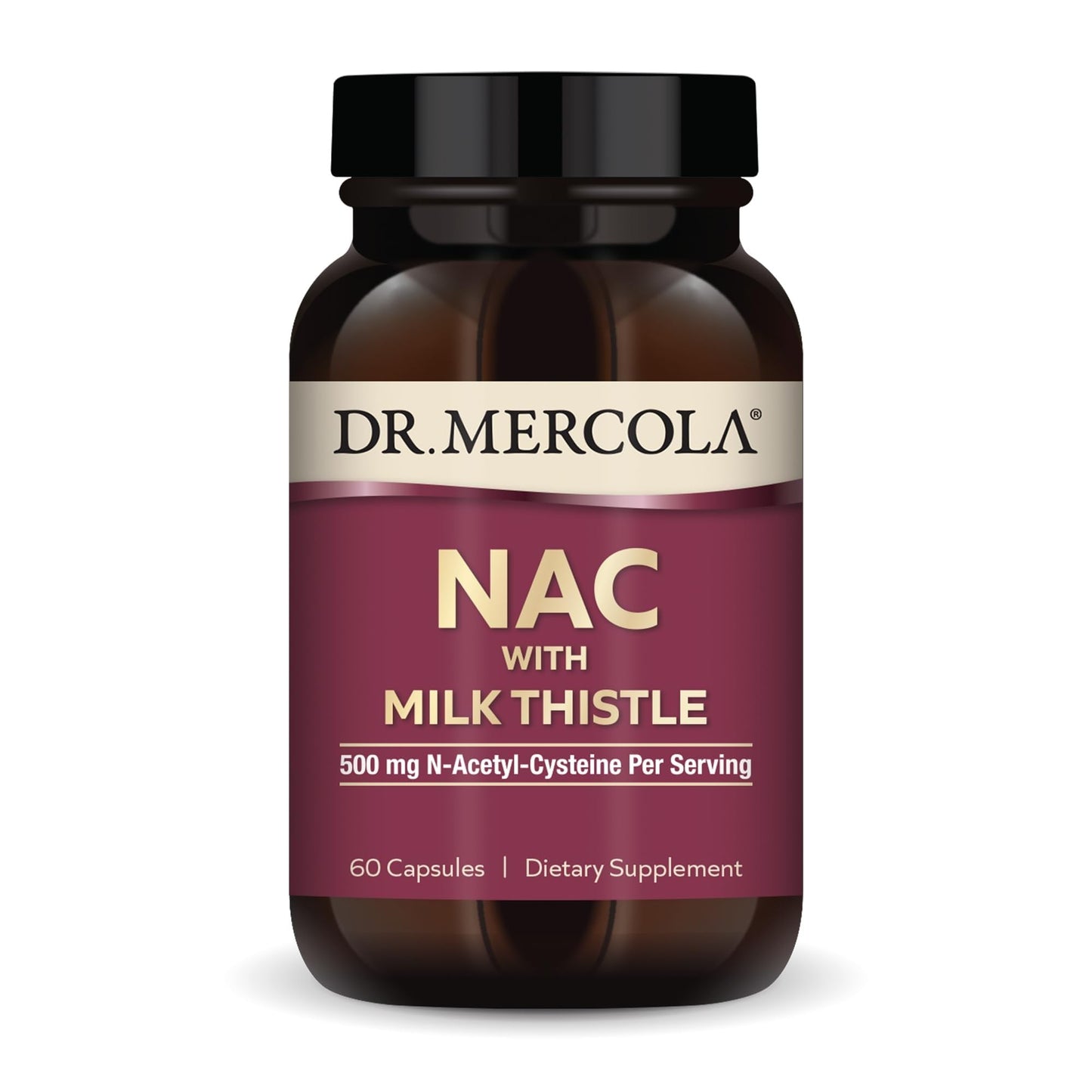 Dr. Mercola NAC with Milk Thistle - with Antioxidants - Supports Normal Detoxification Processes - 500 mg N-Acetyl-Cysteine per Serving - Non-GMO - dailyvitalstore