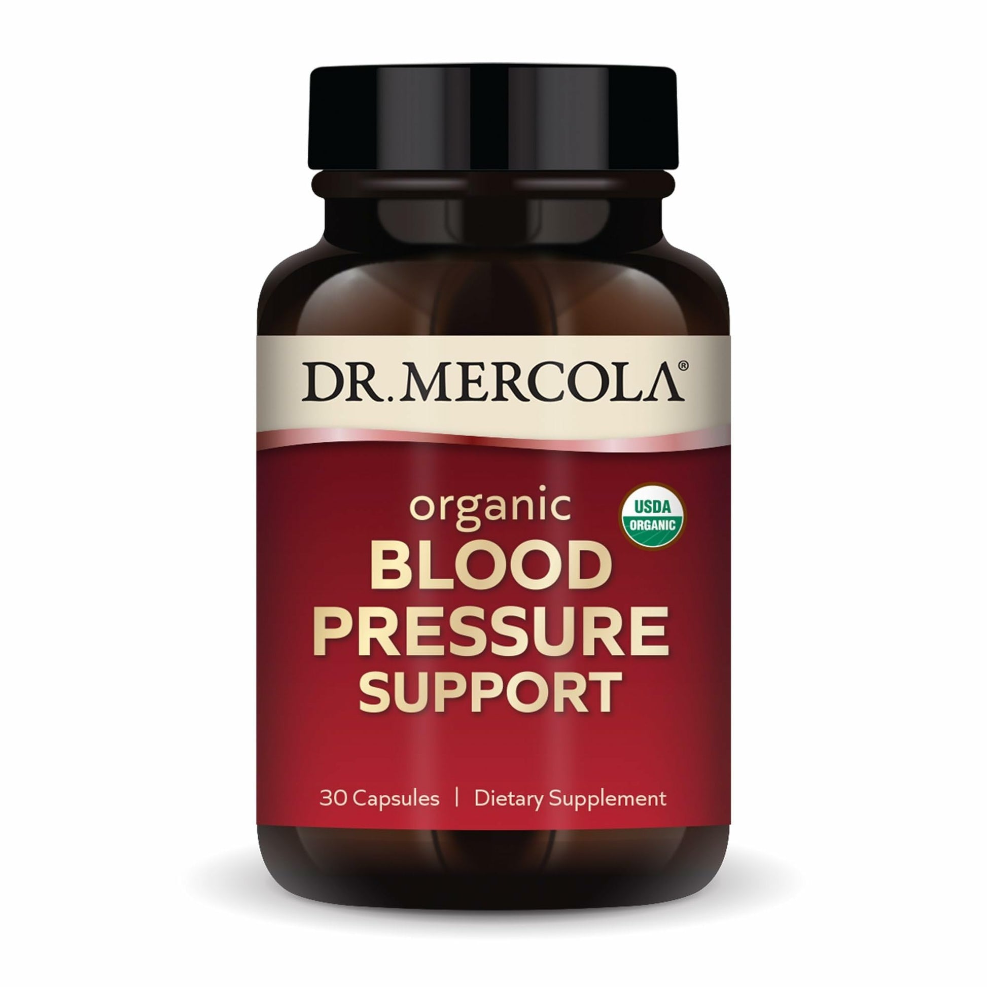 Dr. Mercola Organic Blood Pressure Support - Supports Healthy Circulation - High-Potency Grape Seed Extract - Non-GMO & Soy-Free - 30 Capsules (30 Servings) - dailyvitalstore