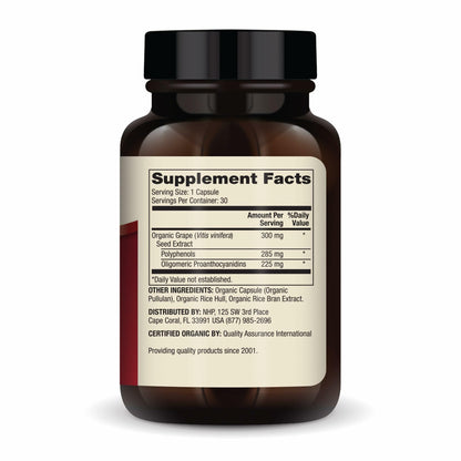 Dr. Mercola Organic Blood Pressure Support - Supports Healthy Circulation - High-Potency Grape Seed Extract - Non-GMO & Soy-Free - 30 Capsules (30 Servings) - dailyvitalstore