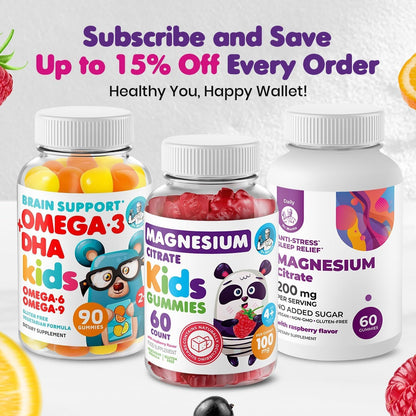 DR. MORITZ Magnesium Citrate Gummies Sugar-Free - Calm Magnesium Gummies Supplement for Children, Sugar -Supports Cardiovascular Health - dailyvitalstore