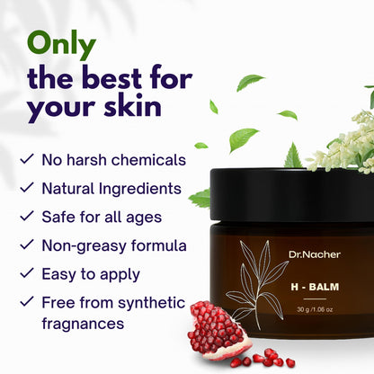 Dr. Nacher H-Balm. Rectal Natural Balm for Fissure, Hem Related discomfort. with Sophora & 12 Herbal Extracts. Soothes Irritation. Fast-Acting. Safe for Sensitive Areas and Postnatal. for Men & Women - dailyvitalstore
