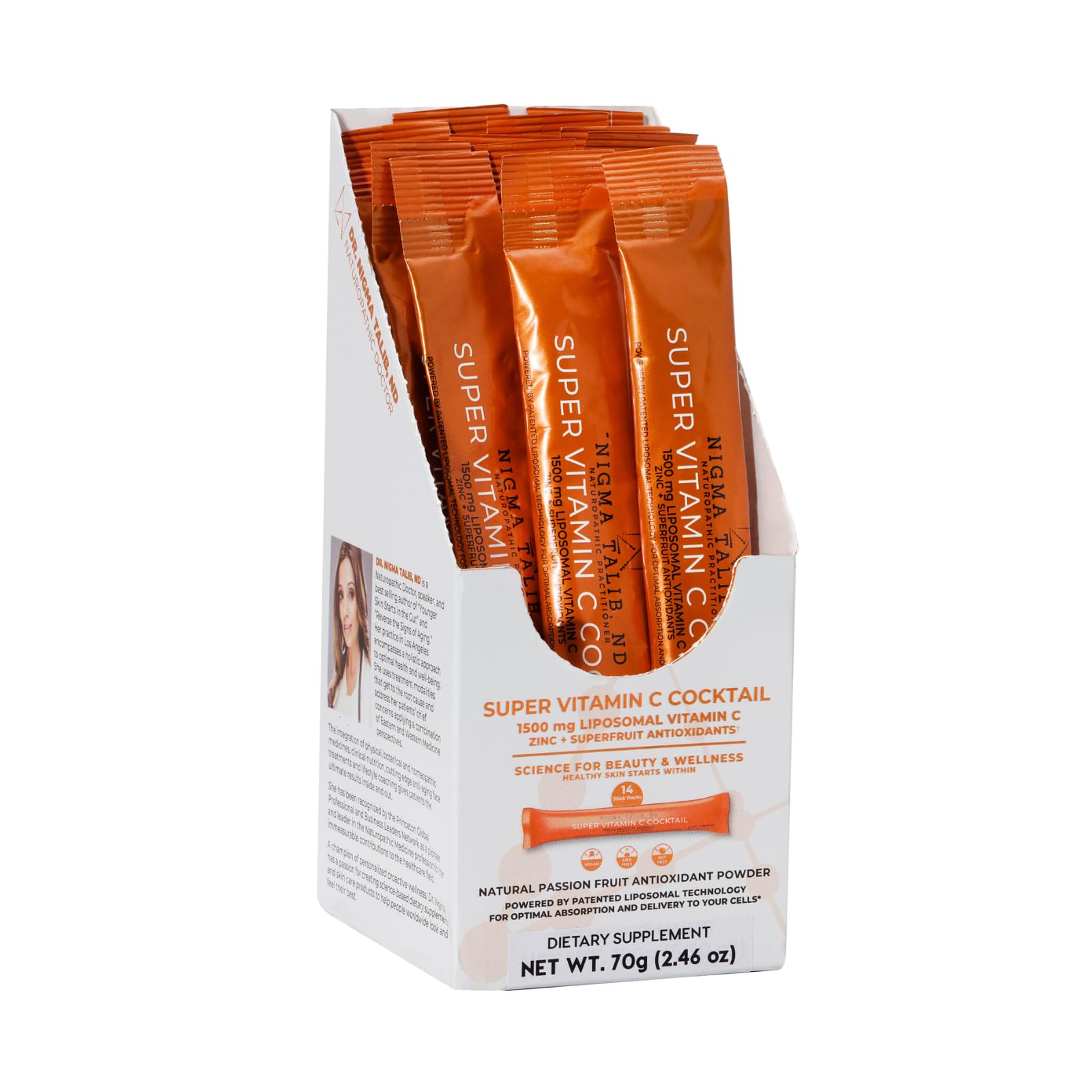 DR. NIGMA Super Vitamin C Cocktail Powder | Science-Based Beauty and Wellness | Powerful Combo of Vital Nutrients to Support Optimal Health and Vitality | 14 Servings | 2.46 oz - dailyvitalstore