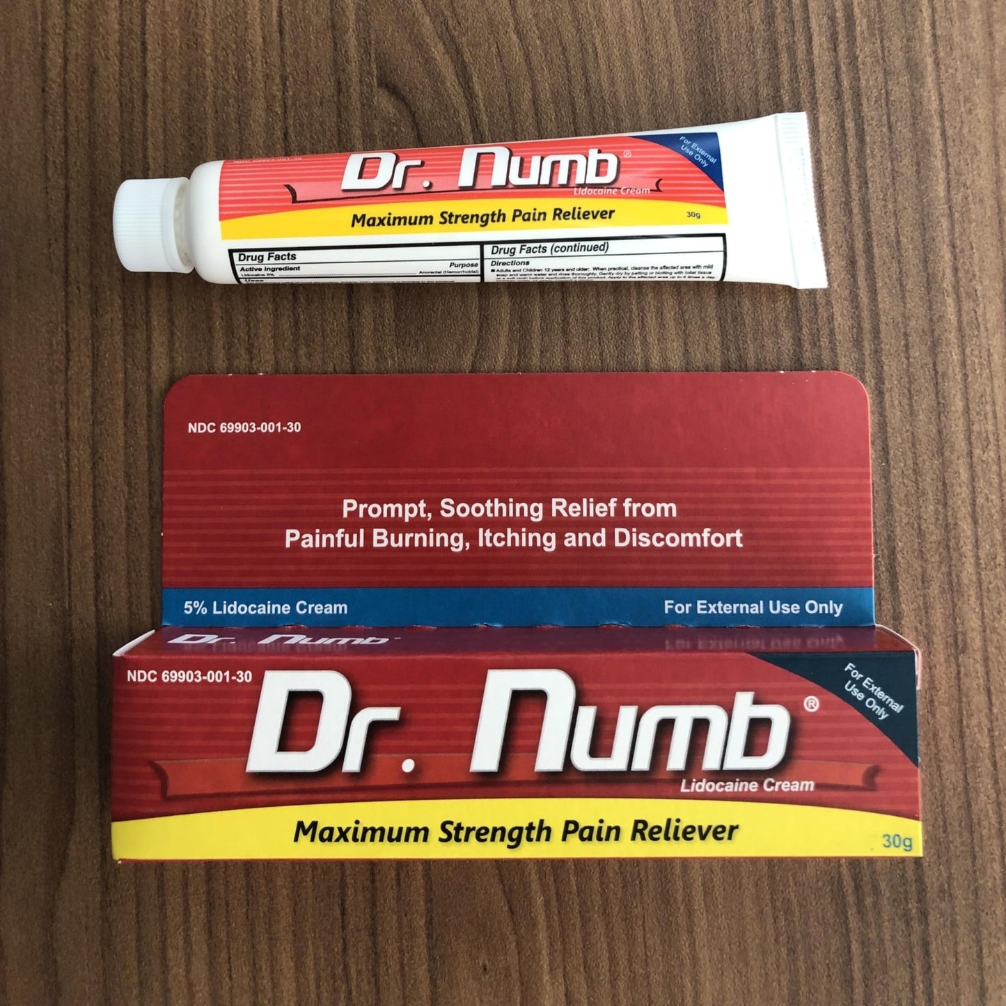 Dr. Numb 5% Lidocaine Numbing Cream, Fast-Acting Maximum Strength Topical Anesthetic Pain Relief Burn Itch Numb Cream with Vitamin E for Hemorrhoid Treatment, Local and Anorectal Uses - 30g 4 Pack - dailyvitalstore