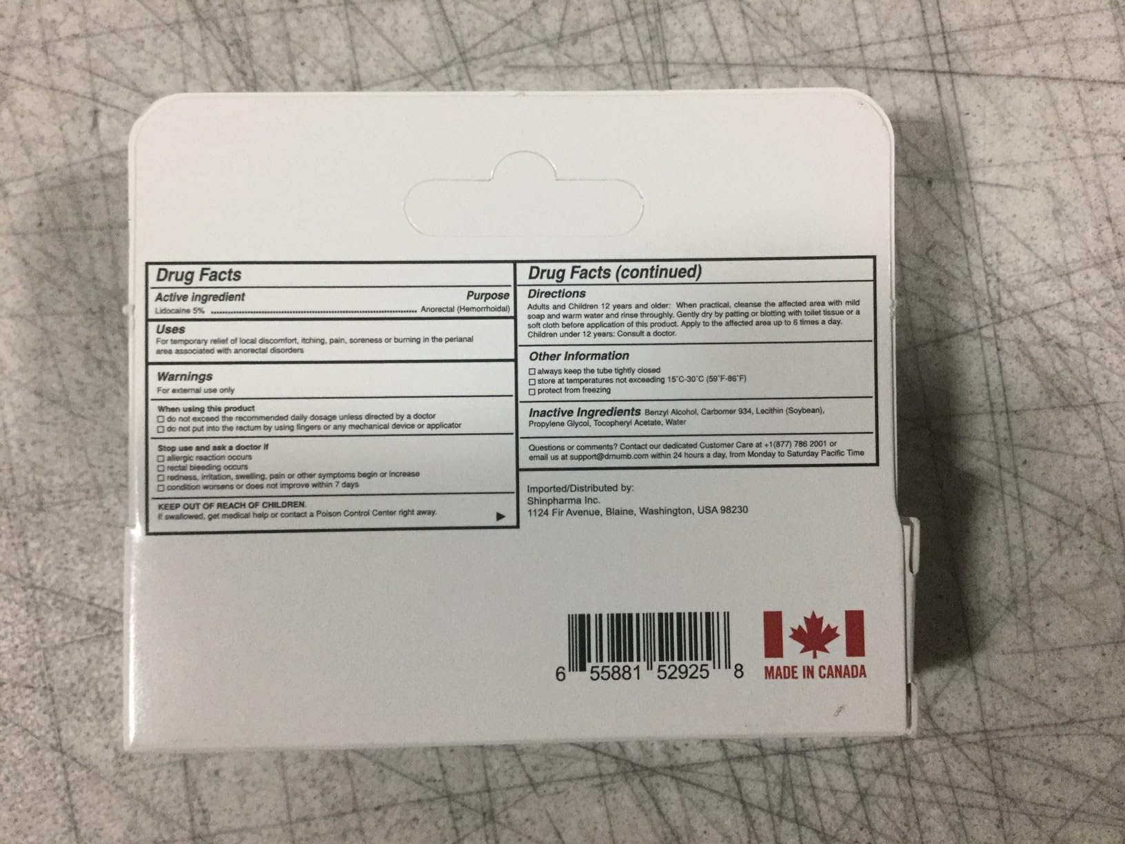 Dr. Numb 5% Lidocaine Numbing Cream, Nonprescription Maximum Strength Topical Anesthetic Cream - Temporary Relief of Pain, Itch, Discomfort for Hemorrhoid and Anorectal Uses - 10g Pack of 1 - dailyvitalstore