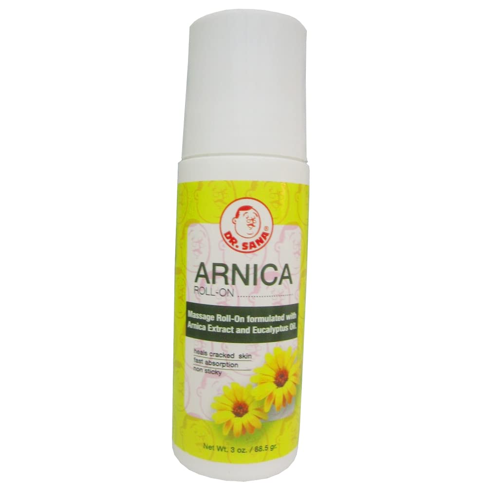 Dr Sana Arnica Roll-On. Topical Analgesic and Moisturizer. Soothes Dry and Cracked Skin. 3 oz. Pack of 3 - dailyvitalstore