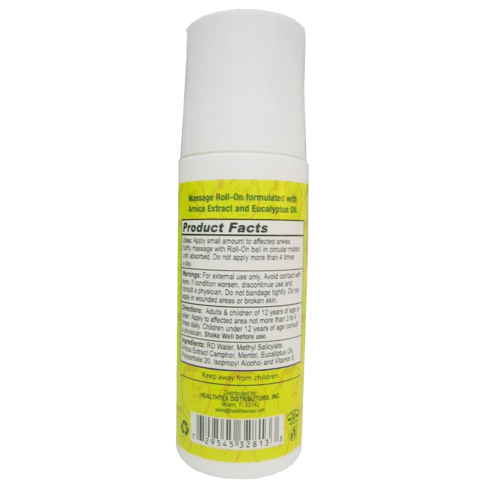 Dr Sana Arnica Roll-On. Topical Analgesic and Moisturizer. Soothes Dry and Cracked Skin. 3 oz. Pack of 3 - dailyvitalstore