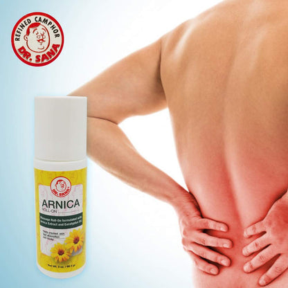 Dr Sana Arnica Roll-On. Topical Analgesic and Moisturizer. Soothes Dry and Cracked Skin. 3 oz. Pack of 6 - dailyvitalstore