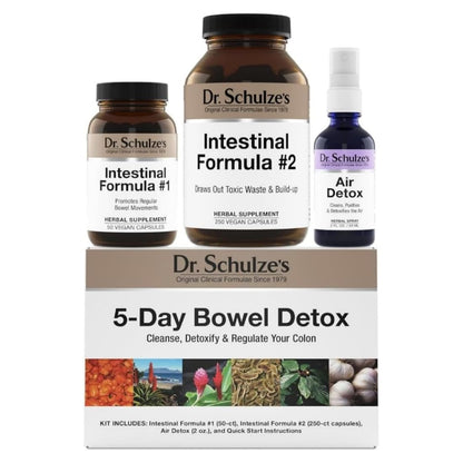 Dr. Schulze's 5-Day Bowel Detox - 5Day Cleanse Kit for a Gentle Bowel Reset - Supports Gut Health, Bloating & Easy Elimination - Natural, Clean Ingredients - Gluten-Free & Vegan - dailyvitalstore