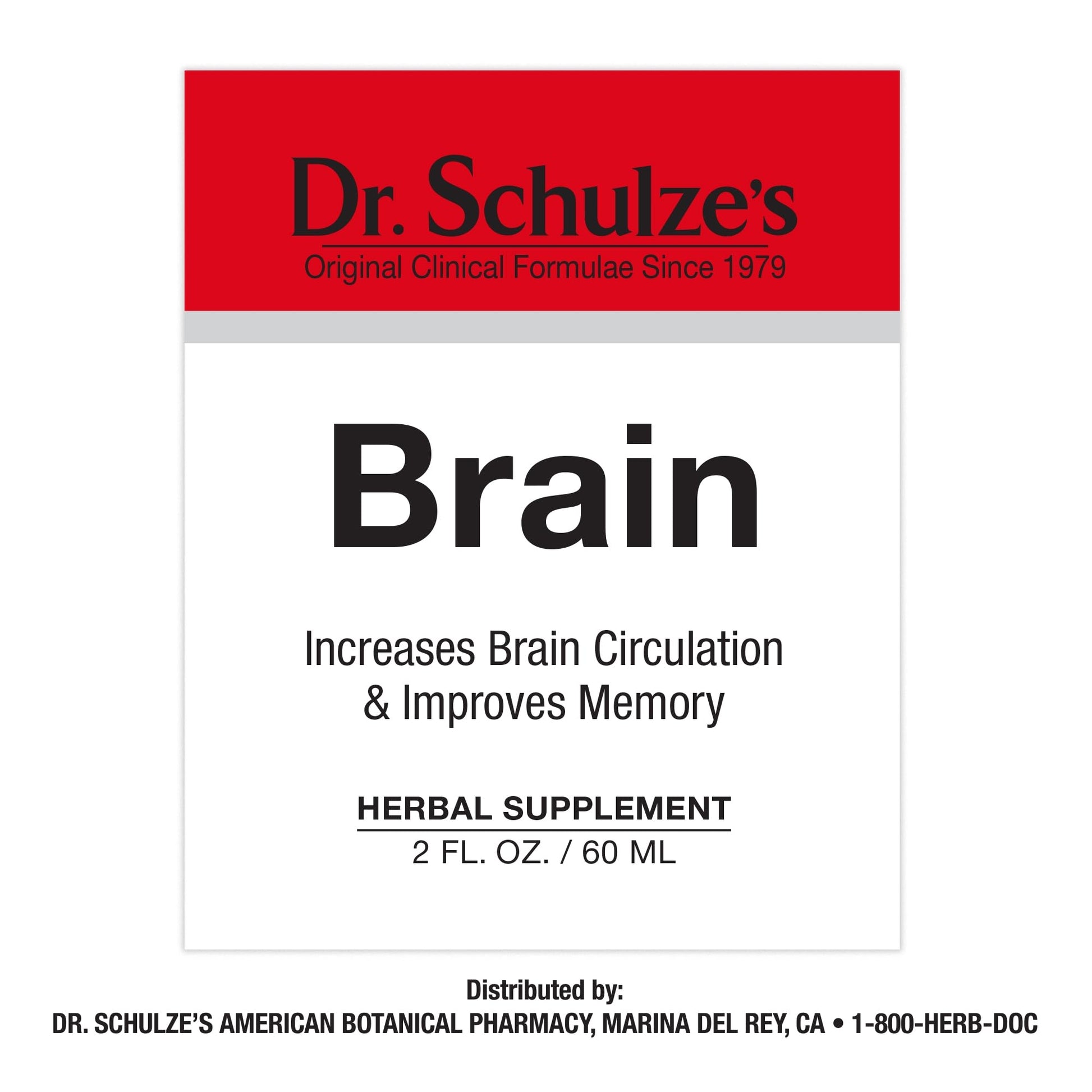 Dr. Schulze's Brain Formula 2 oz. - Vegan and Wild-Harvested | Stimulates Circulation and and Improved Mental Focus - dailyvitalstore