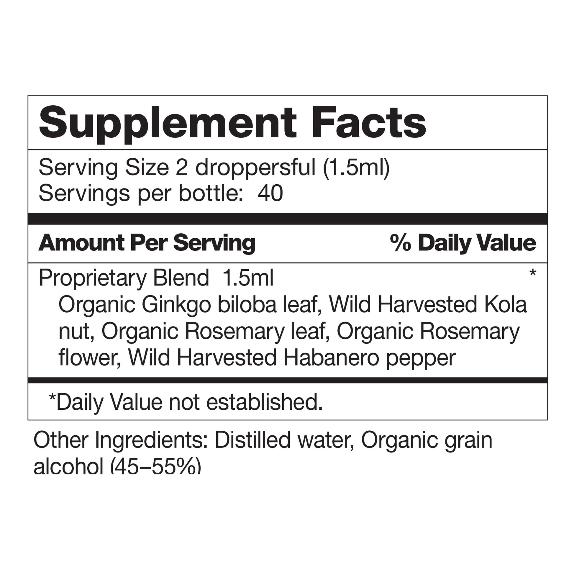 Dr. Schulze's Brain Formula 2 oz. - Vegan and Wild-Harvested | Stimulates Circulation and and Improved Mental Focus - dailyvitalstore
