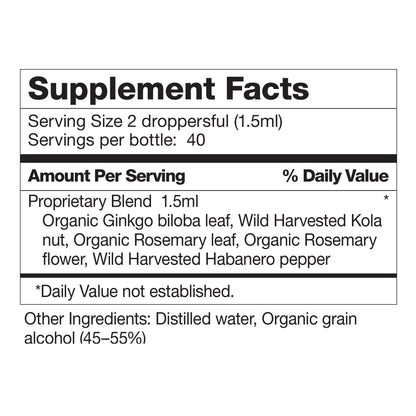 Dr. Schulze's Brain Formula 2 oz. - Vegan and Wild-Harvested | Stimulates Circulation and and Improved Mental Focus - dailyvitalstore